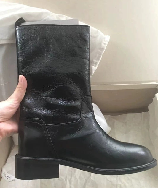 Women's Platform Middle Tube Low Flat Versatile Boots