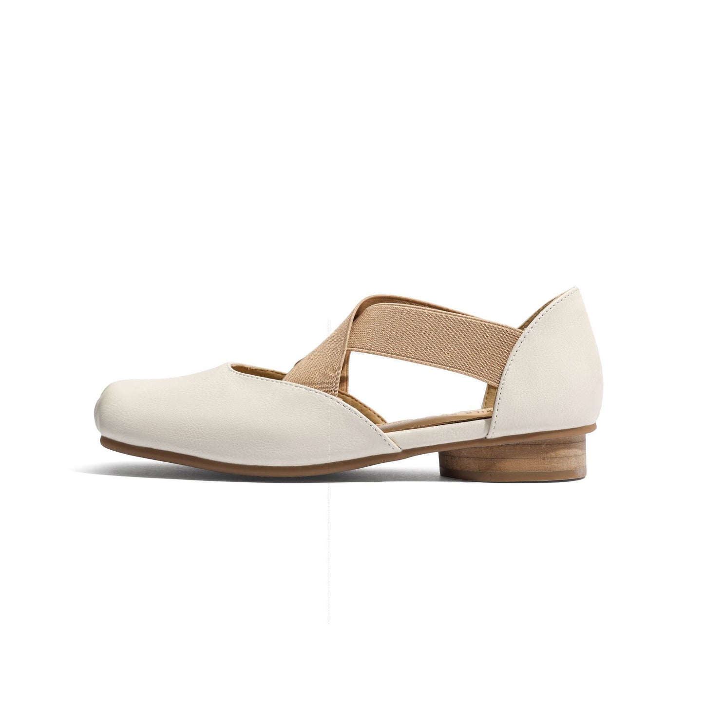 Cross Strap Square Head Chunky High Pig Nose Women's Shoes
