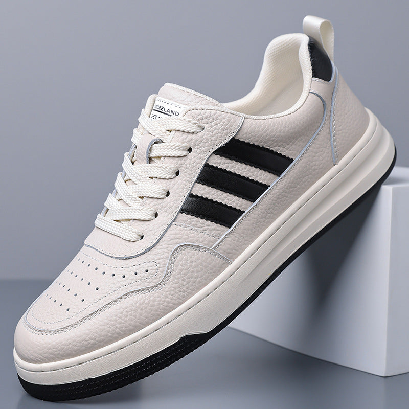 Men's Top Layer Cowhide Thick-soled Fashion Genuine Sneakers