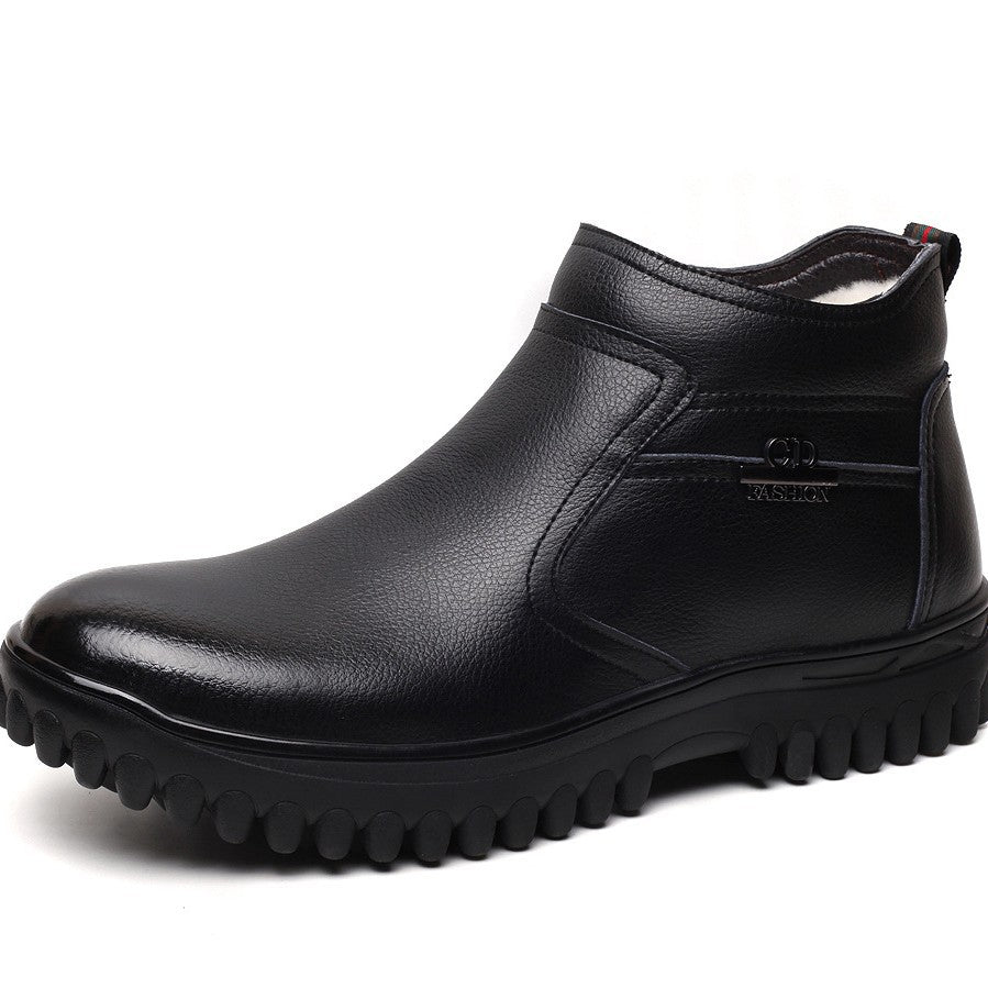 Men's Winter Wool Cotton With Veet Warm Men's Shoes