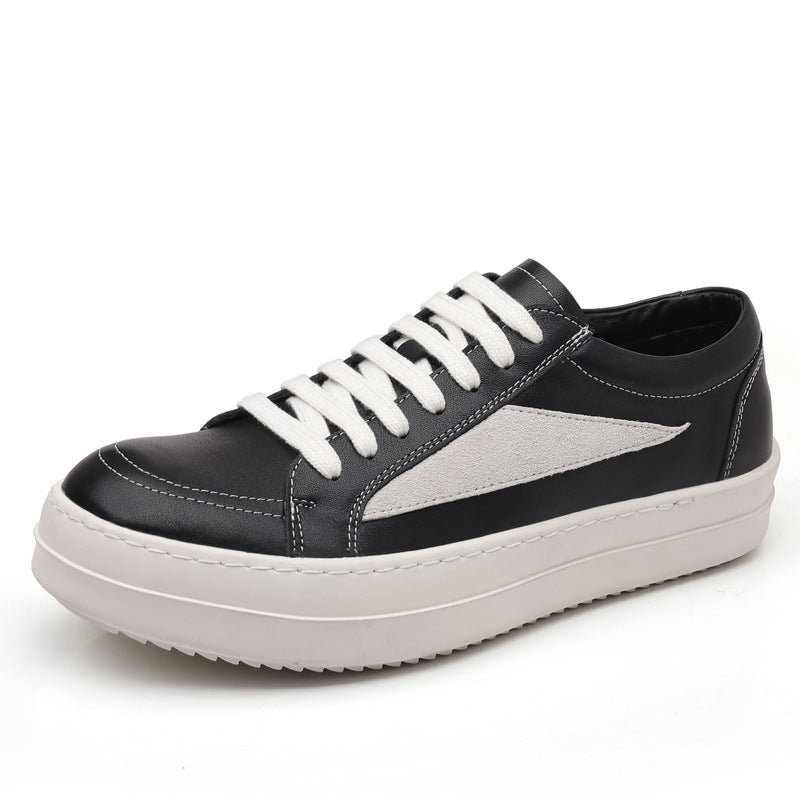 Men's Top Layer Cowhide Design Fashion Bread Leather Shoes