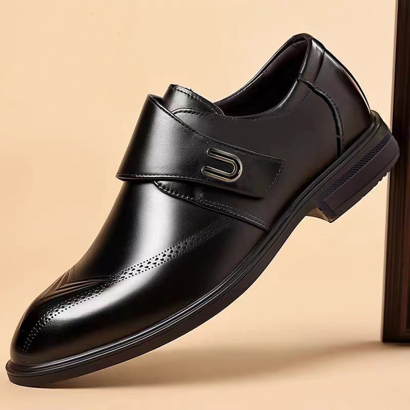 Men's Cowhide British Style Business Formal Wear Leather Shoes