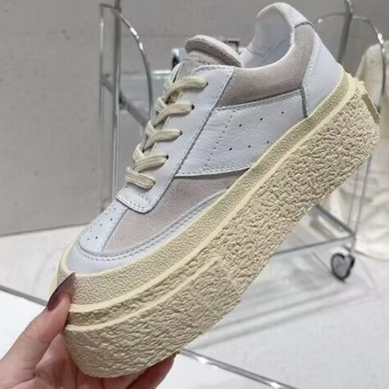Women's Autumn Platform White Biscuit Shape Small Sneakers