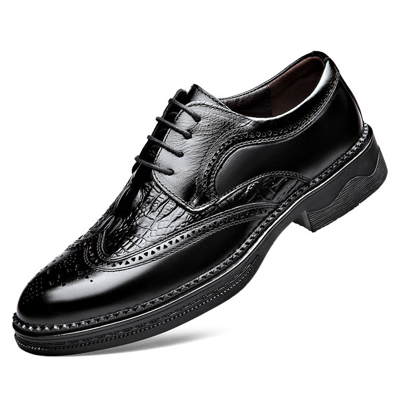 Men's Style Carving Brock Business Formal Wear Leather Shoes
