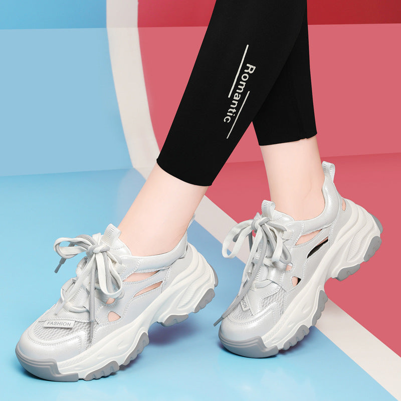 Women's Height Increasing Insole Dad Mesh Breathable Sneakers