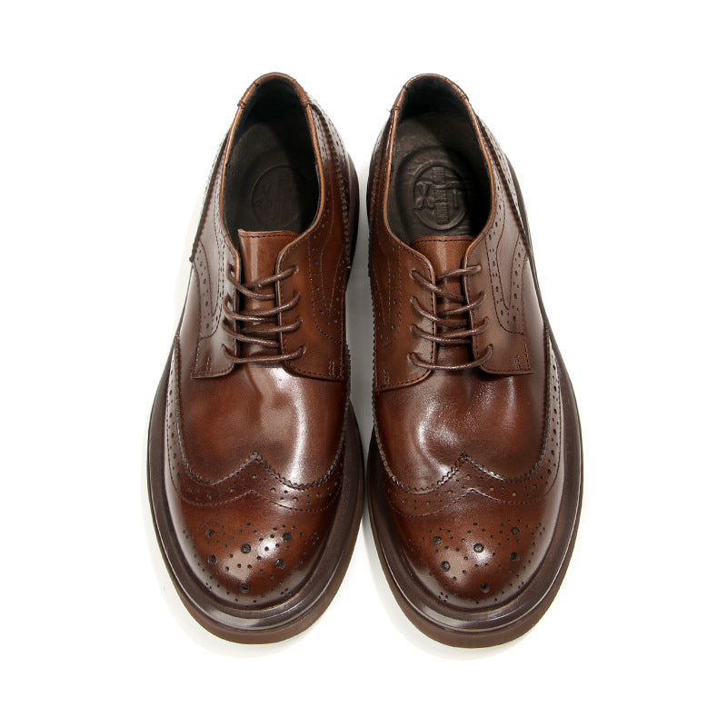 Men's Brogue British Retro Fashion Trends Platform Men's Shoes