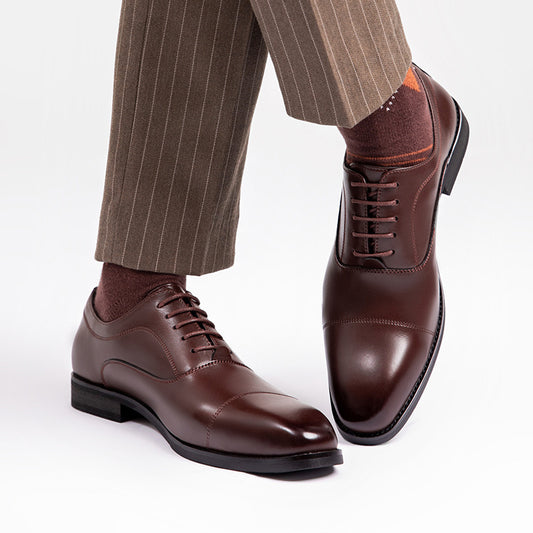 Men's Oxford Formal Business Classic British Four Leather Shoes