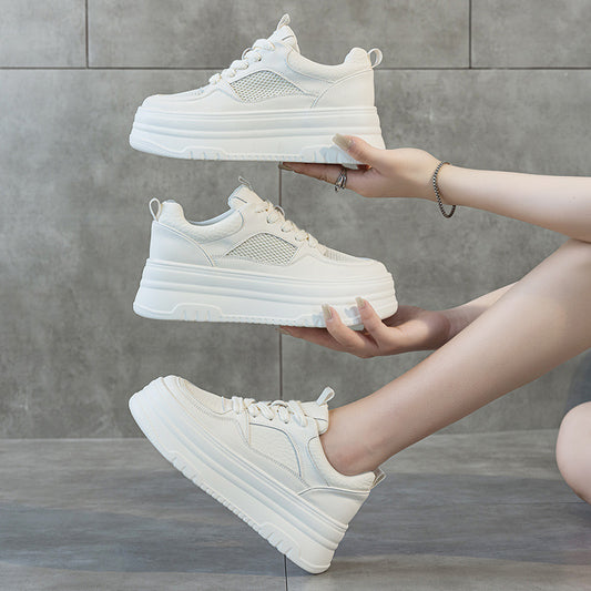 Women's White Summer Breathable Mesh Lightweight Soft Casual Shoes