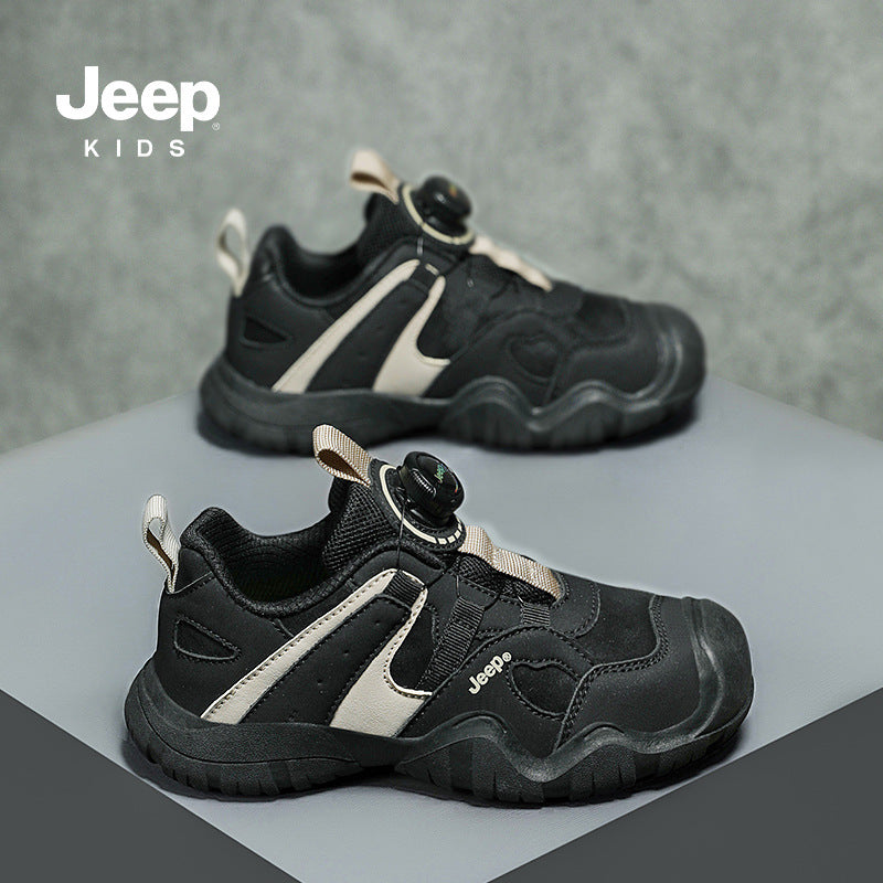 Children's Spring Rotating Button Comfortable Lightweight Boy's Kid's Sneakers