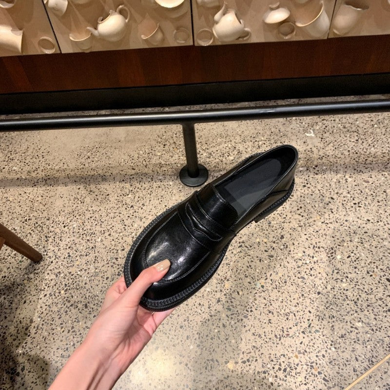 Women's Platform Round Toe Summer Retro Slip-on Loafers