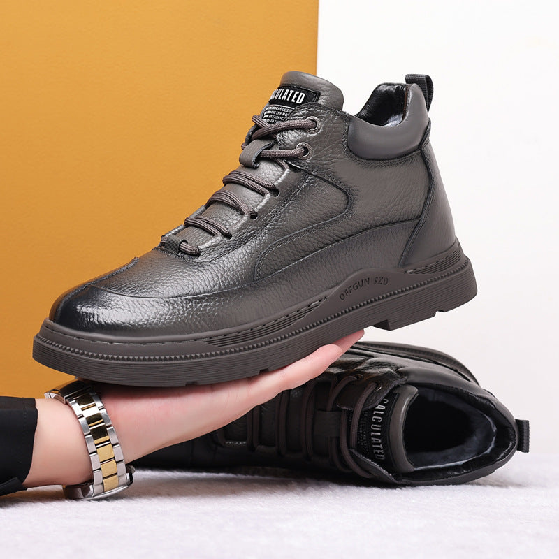 Men's Wool Insulated Real With Fleece Lining Outdoor Men's Shoes