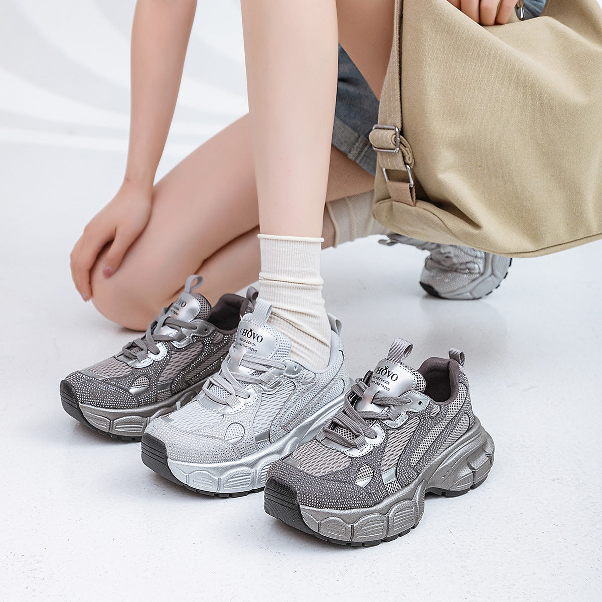 Platform Dad Female Autumn Good-looking Lightweight Sneakers