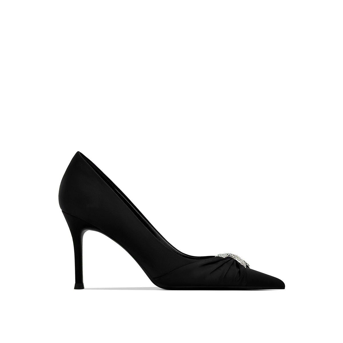 Satin High Temperament Wild Pointed Toe Shallow Mouth Women's Fashion Shoes