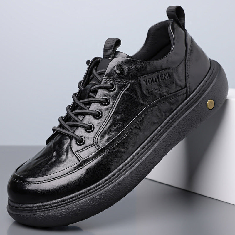 Men's Autumn Business Elastic Band Slip-on Fashion Trendy Men's Board Shoes