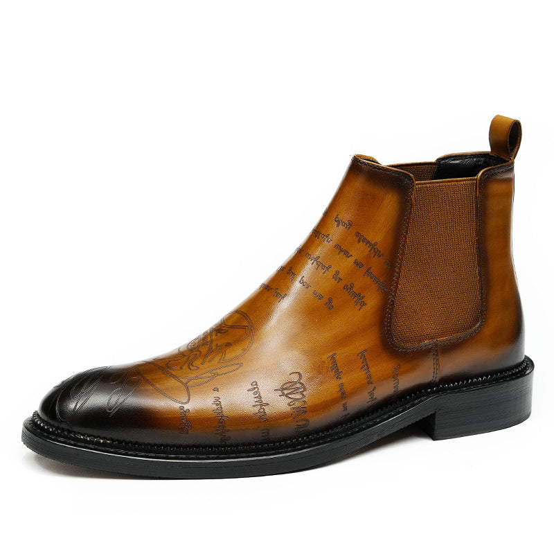 Men's Chelsea Genuine England Style Ankle Pointed Boots