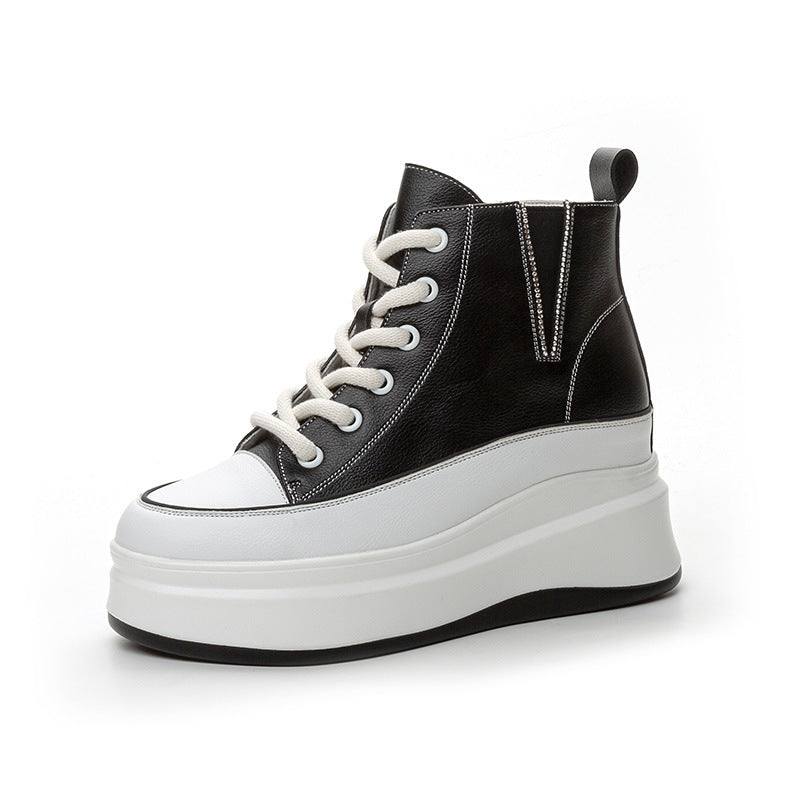 Women's Fashion Spring Small Platform White Casual Shoes