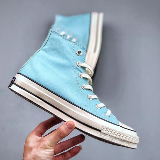 Hot Blue Color Collection Bottom Double Canvas Shoes