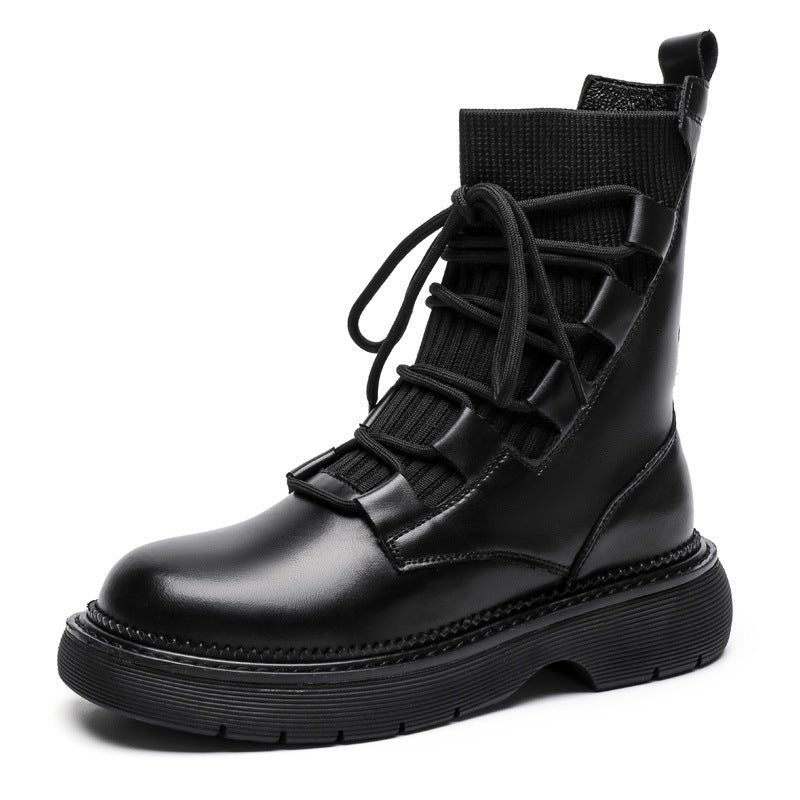 Women's Martin Short Thick Bottom Single Real Boots