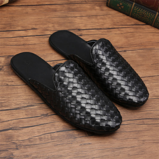 Men's Cap Semi Genuine Hand-woven Trendy Sweat Loafers