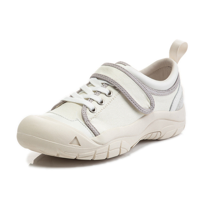 Women's Spring Genuine Sports Height Increasing White Leather Shoes