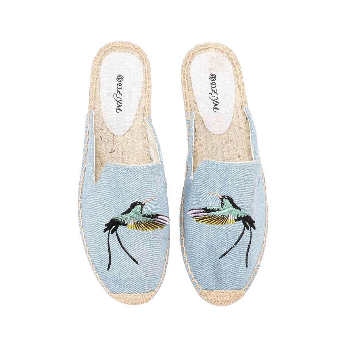 Women's Half Outer Wear Heelless Flat Round Support Sandals