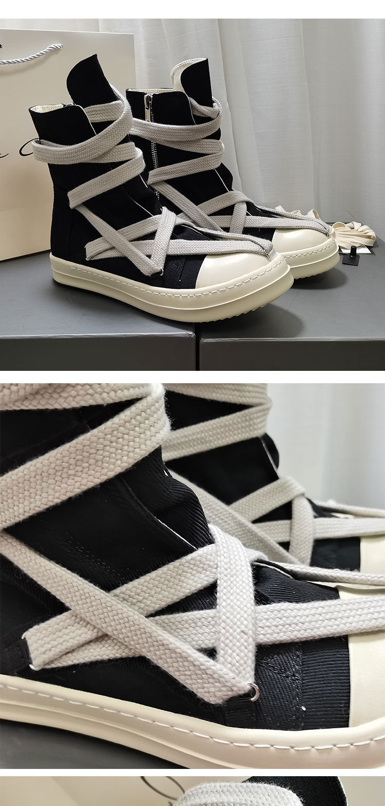 Women's Skate Platform Ankle White Match Trendy Sneakers