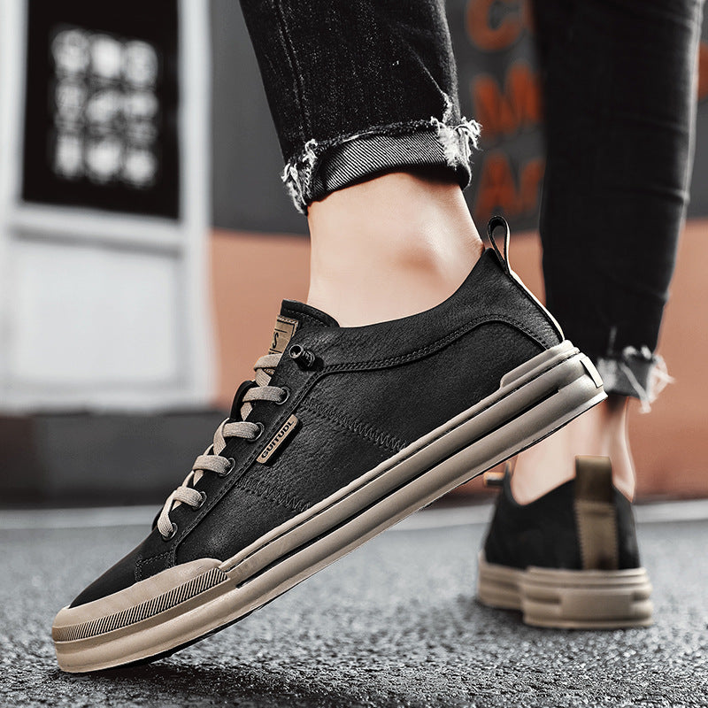Men's Four White Youth Korean Style Fashionable Sneakers