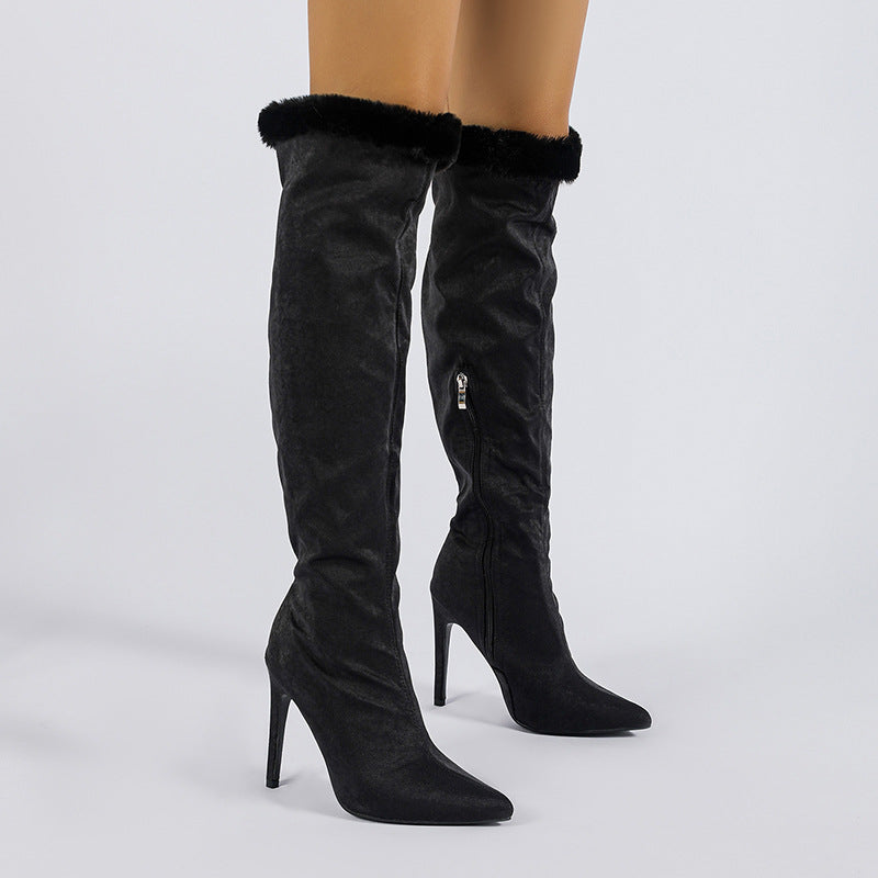 Stiletto High Leg Large Tube Circumference Boots