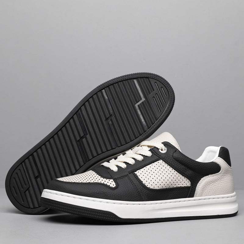 Men's Top Layer Cowhide Breathable Summer Trendy Men's Board Shoes