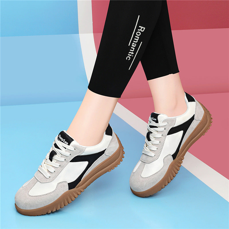 Women's Genuine Elevator German Training Thick-soled Small Sneakers