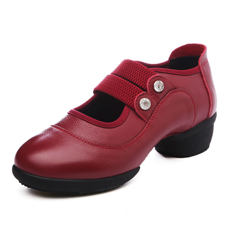 Women's Round Toe Slip-on Dancing Soft Bottom Women's Sports Shoes