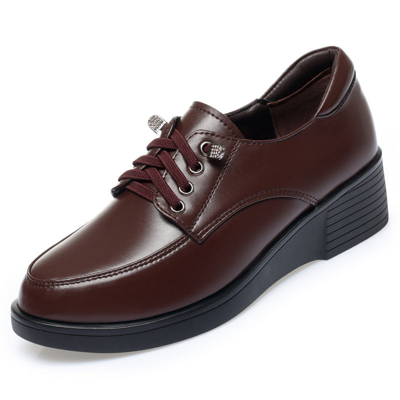 Women's Single Low Wedge Short Mother Plus Women's Shoes