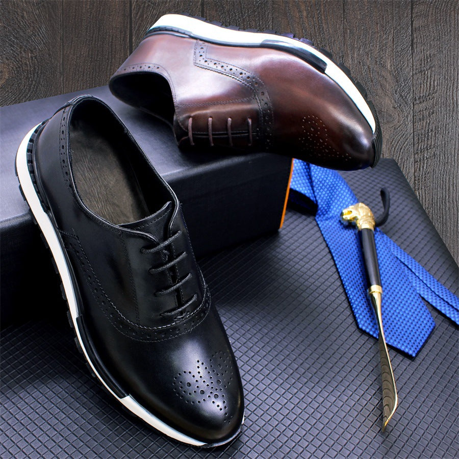 Graceful Men's Durable Pretty Trendy Cowhide Leather Shoes