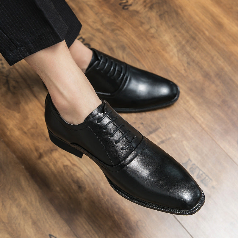 Men's Brogue Flower British Style Korean Wedding Hairstylist Men's Casual Leather Shoes