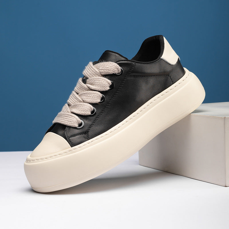 Men's Bread Spring Versatile Korean Style Platform Sneakers