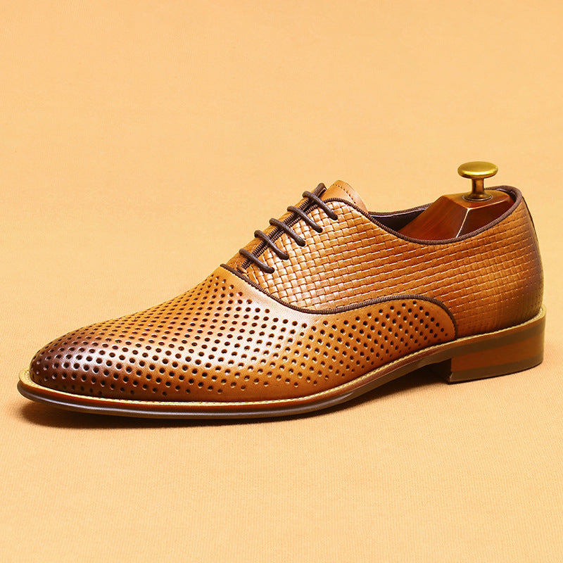 Men's Business Formal Wear Soft Genuine Surface Leather Shoes