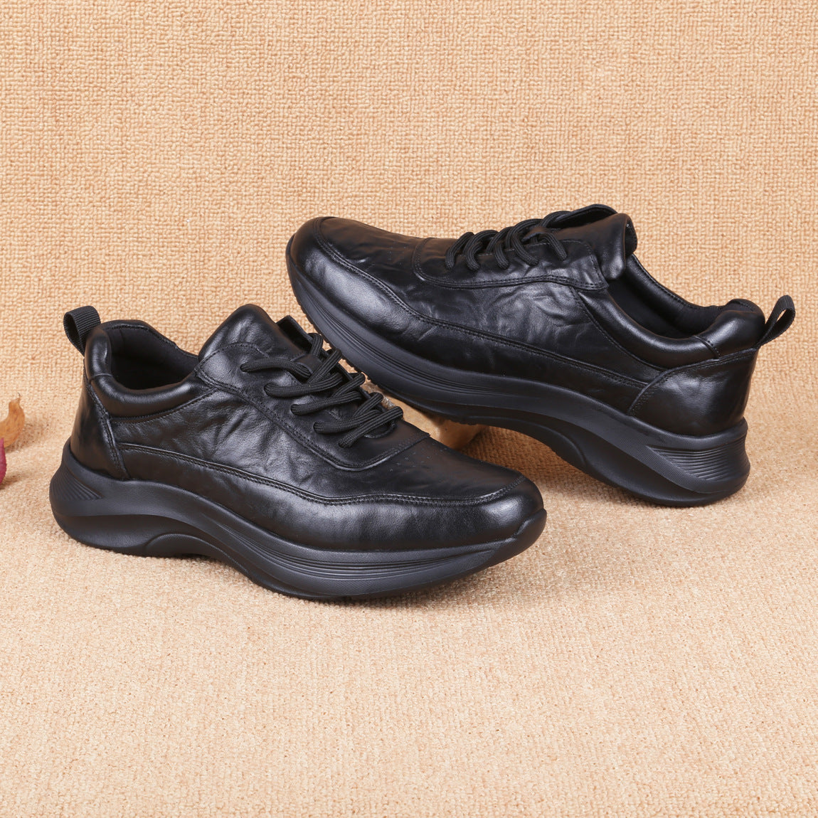 Men's First Layer Cowhide Comfort For The Old Soft Men's Casual Leather Shoes