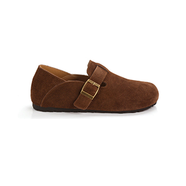 Women's Full Cowhide Retro With Two-step For Casual Shoes