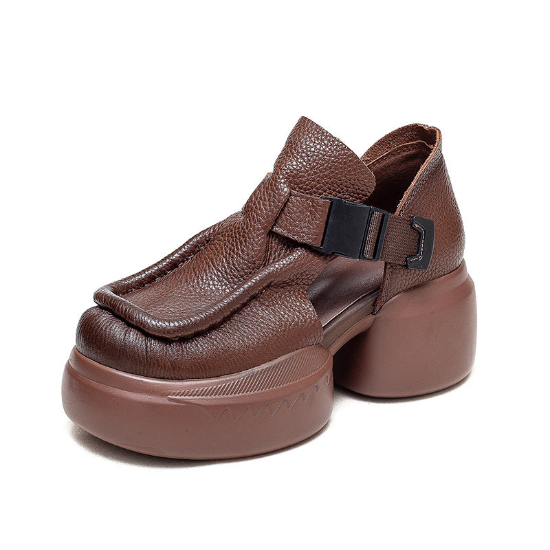 Women's Shu Breathable Closed Toe Hollow Velcro Heels