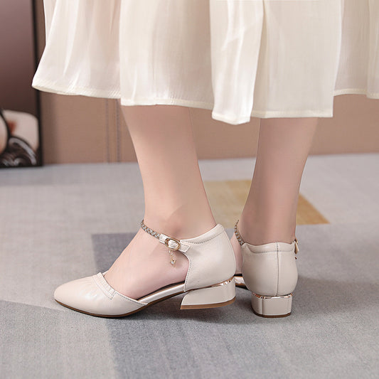 Women's Genuine Hollow Closed Toe Soft Bottom Sandals