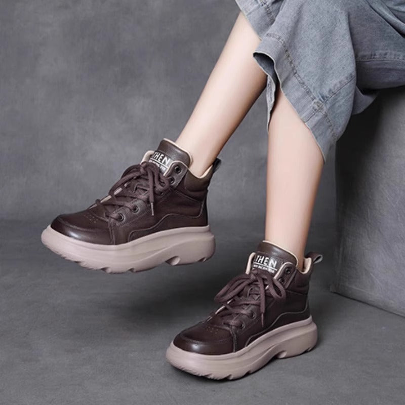 Women's Genuine Retro Fleece-lined Warm Thick Bottom Sneakers