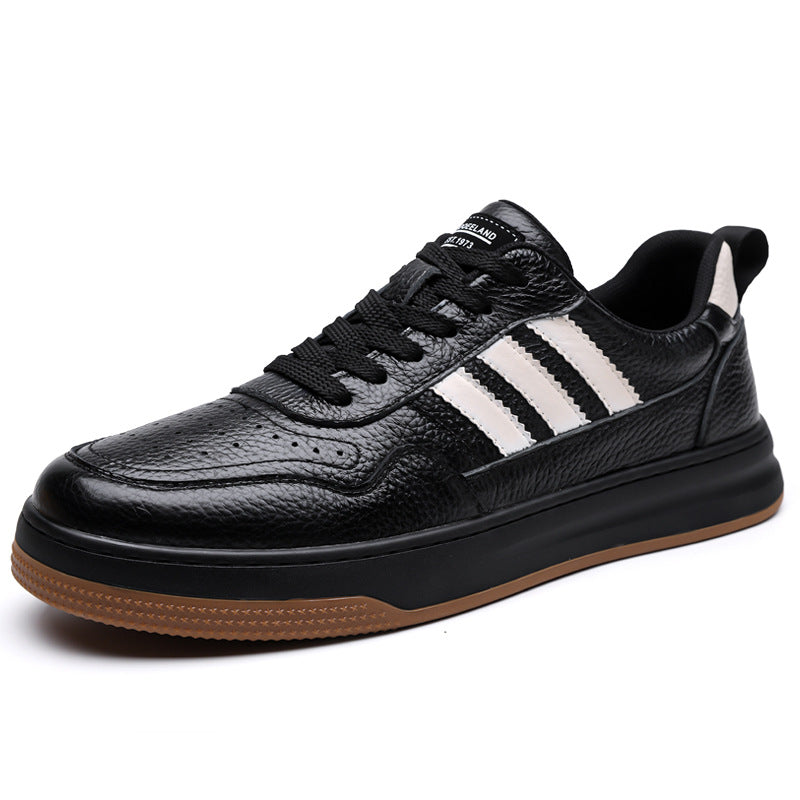Men's Top Layer Cowhide Thick-soled Fashion Genuine Sneakers