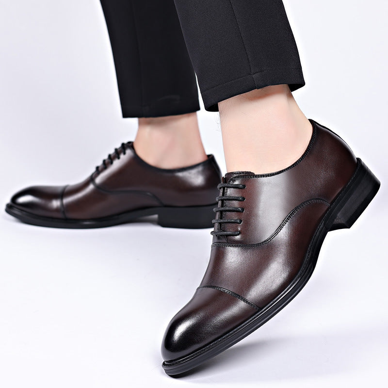 Men's Three Joint Business Formal Authentic British Leather Shoes