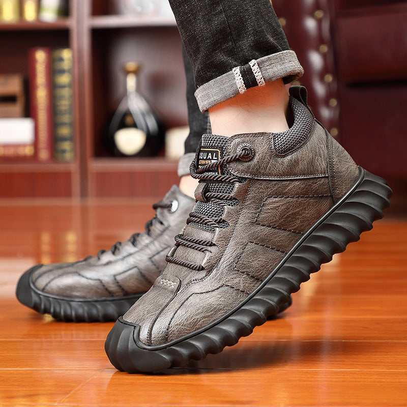 Men's Winter Wool Cotton Fleece Thick Warm Men's Shoes