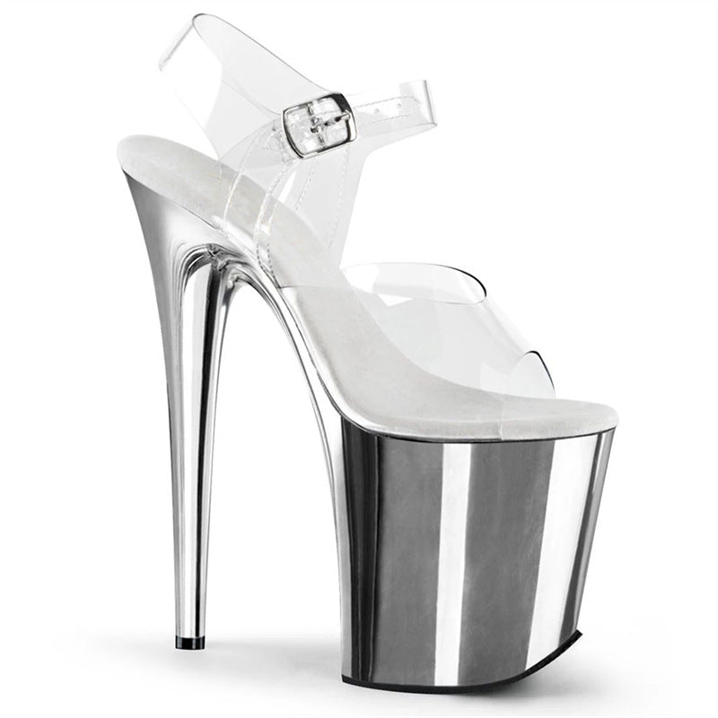 Women's Summer Platform Chunky Crystal High Fairy Heels