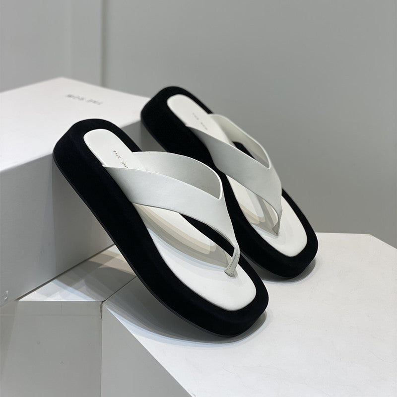 Women's Summer Style Flip-flops Genuine Platform Outer Wear Sandals