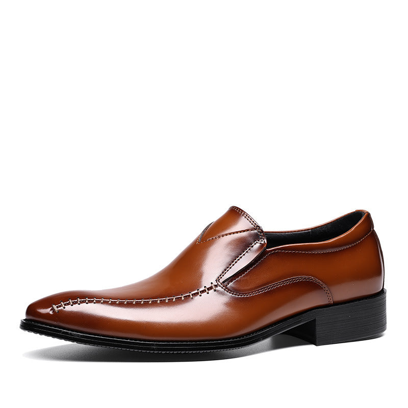 Men's Pointed Toe Summer Breathable Formal Suit Leather Shoes