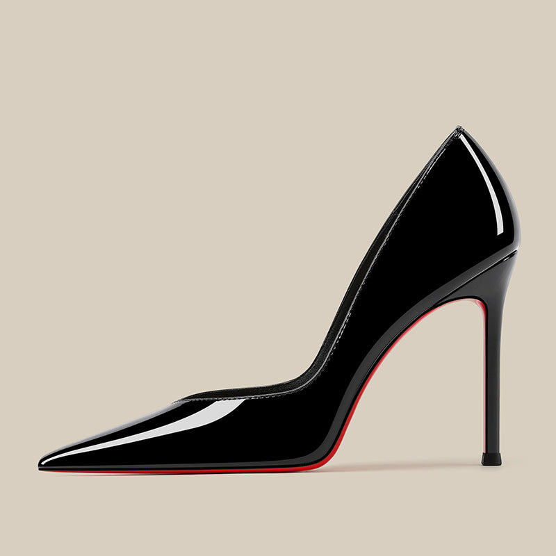 Red Background High Stiletto Elegant Pointed Women's Shoes