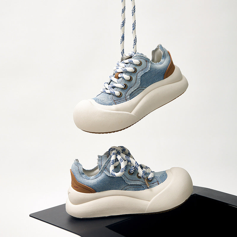 Women's & Men's Versatile Platform Big Head Niche Fashion Canvas Shoes
