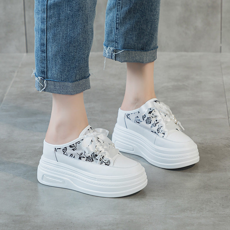 Women's & Men's Wear Mesh Breathable Platform Height Increasing Slippers
